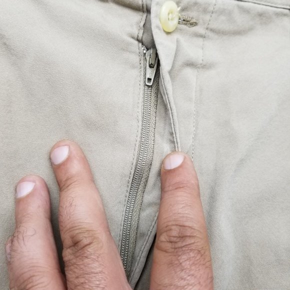 Tommy Hilfiger Pants Mens 36x30 Tan Ivory Pockets Cotton Lightweight - Picture 6 of 10